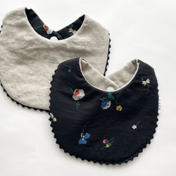 flower race bib--navy-- 4枚目の画像