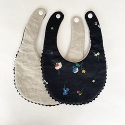 flower race bib--navy-- 3枚目の画像