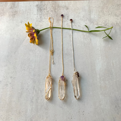 天然石のペンデュラム ヒマラヤ水晶 ペンジュラム ワイヤーアート