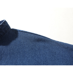 デニムワンピース　長袖ワンピース　ゆとりワンピース　ダークブルー　#L121DBU 4枚目の画像