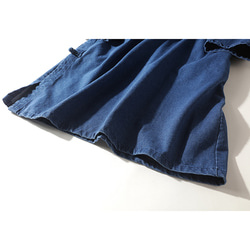 デニムワンピース　長袖ワンピース　ゆとりワンピース　ダークブルー　#L121DBU 9枚目の画像