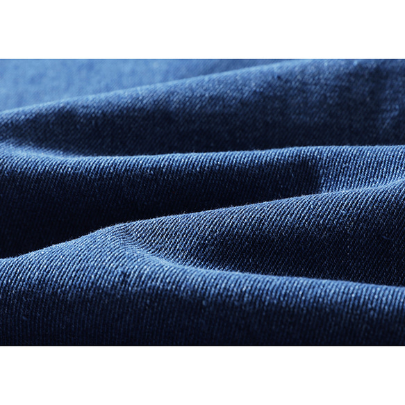 デニムワンピース　長袖ワンピース　ゆとりワンピース　ダークブルー　#L121DBU 12枚目の画像