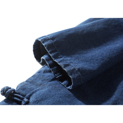 デニムワンピース　長袖ワンピース　ゆとりワンピース　ダークブルー　#L121DBU 6枚目の画像