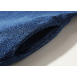 デニムワンピース　長袖ワンピース　ゆとりワンピース　ダークブルー　#L121DBU 8枚目の画像