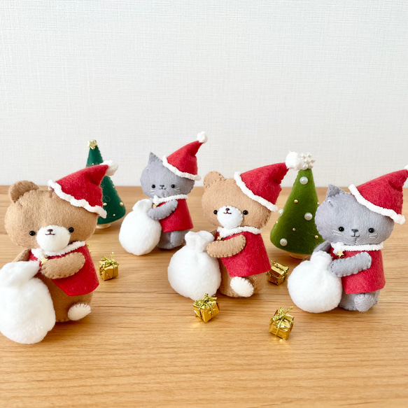 ねこサンタさんとほのぼの過ごすクリスマス （ねこサンタさんとツリーのセット） 5枚目の画像