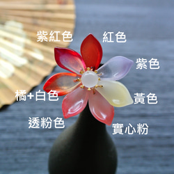 【茂慧亭】年花笑顔かんざし（七色） 5枚目の画像