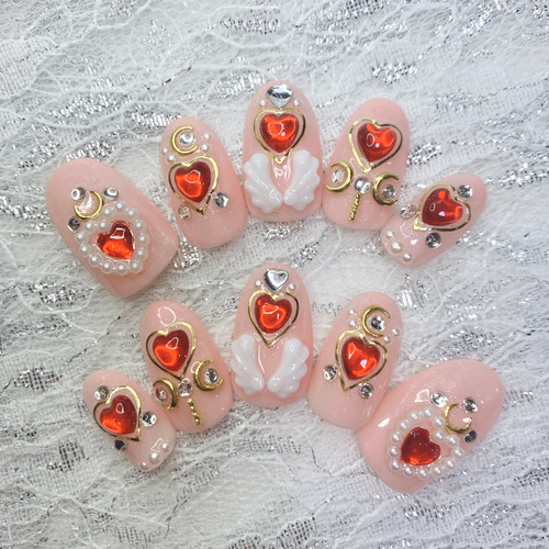 量産型 地雷系 ヲタ活 ジャニ ヲタ 推しネイル ネイルチップ 魔法少女