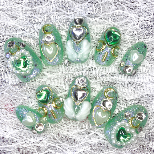 量産型 地雷系 ヲタ活 ジャニ ヲタ 推しネイル ネイルチップ 魔法少女