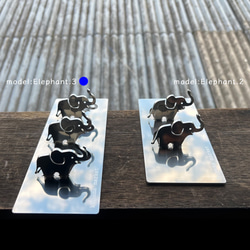 象のドッペルゲンガー キーフック ステンレス 鏡面材 オブジェ 鍵掛け Model:ELEPHANT3 5枚目の画像