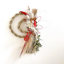 早割価格］しめ縄 お正月飾り 白うさぎ 紅白しめ飾り 兎年 2023