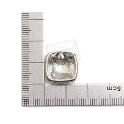 ERG-2212-R【2件】方形耳環，方形耳釘/15mm X 15mm 第5張的照片