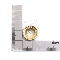 ERG-2215-G【2件】圓形耳環,圓形耳釘/15mm X 15mm 第5張的照片