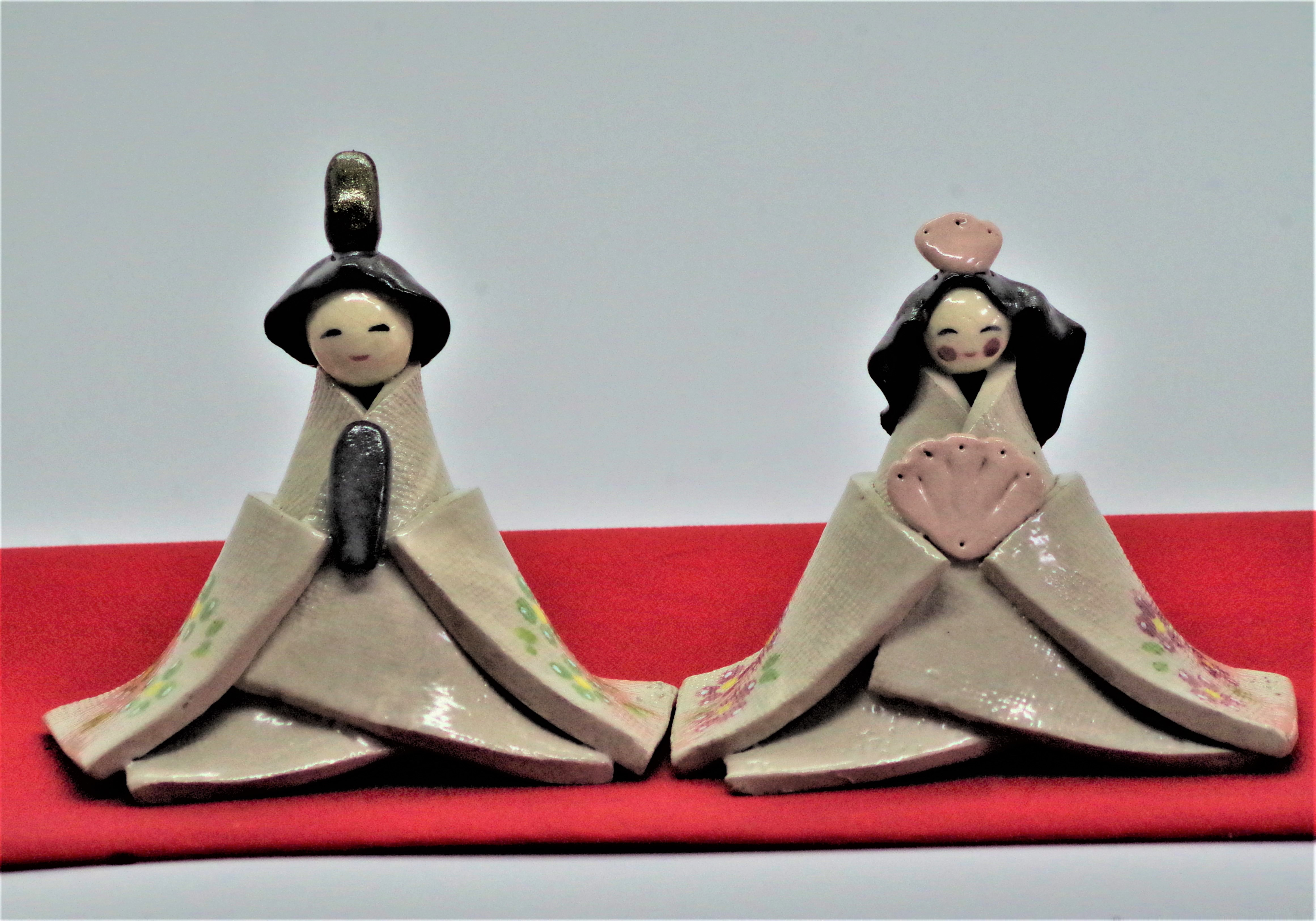 新作！ 座り雛 梅の花 ひな人形・雛飾り 木蘭窯（ムーラン） 通販