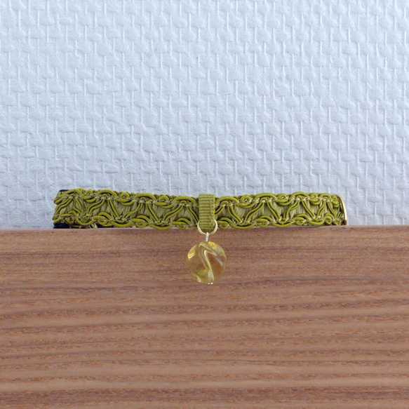 猫の首輪　トリミングブレード　カンヌキ　ピスタチオ② 1枚目の画像