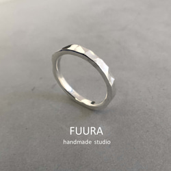 silver ring 2.5mm /シルバー/リング/指輪/槌目/ハンドメイド/シンプル 1枚目の画像