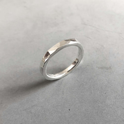 silver ring 2.5mm /シルバー/リング/指輪/槌目/ハンドメイド/シンプル 2枚目の画像