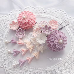 つまみ細工髪飾り 七五三 成人式 卒業式 結婚式 かんざし nocorino