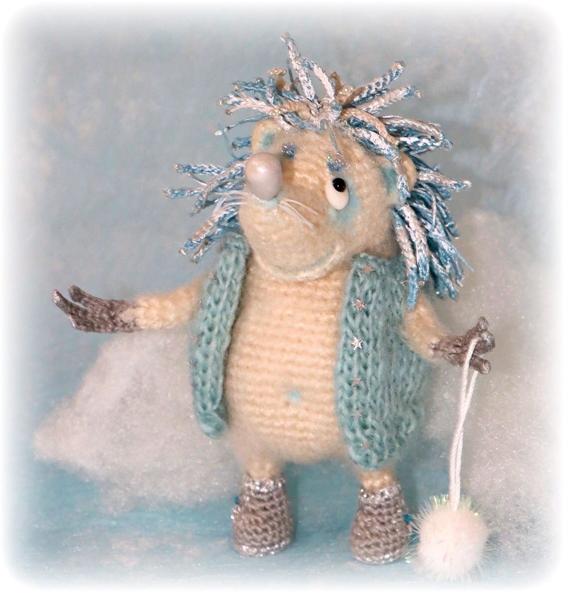 ☆送料無料☆あみぐるみハリネズミ