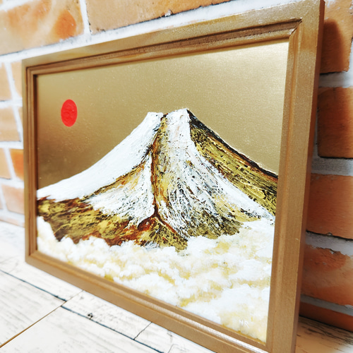 油絵 絵画 黄金富士山