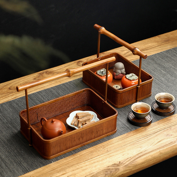 杏子】竹製品 茶道具 漆器 工芸品 茶道 アクセサリー 竹かご 竹製品