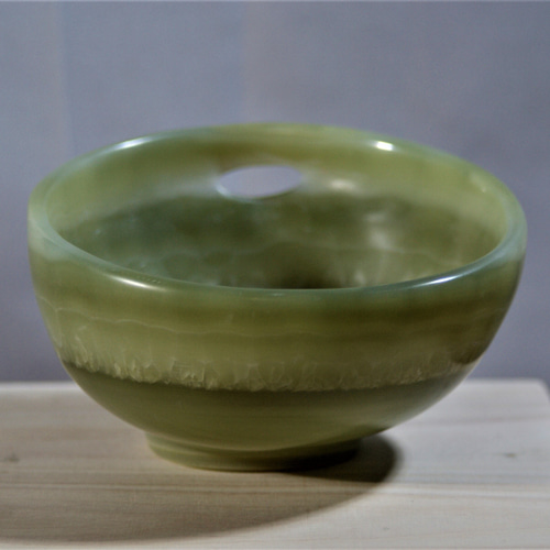 抹茶茶碗 『仲秋』石の器 天然石オニックス 彫刻家による手彫りの作品