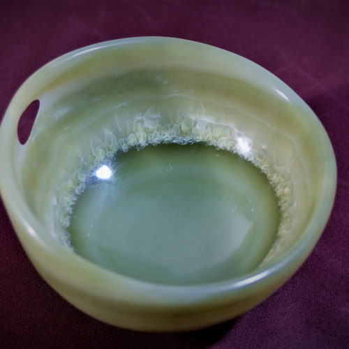 抹茶茶碗 『仲秋』石の器 天然石オニックス 彫刻家による手彫りの作品