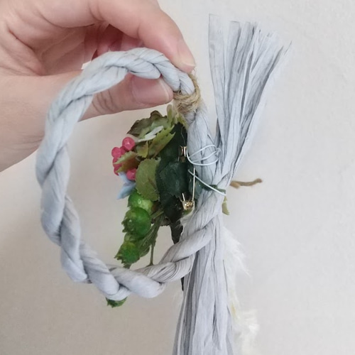 最終値下げ】1/15販売終了 しめ縄飾り 小花 花束 2way コサージュ  