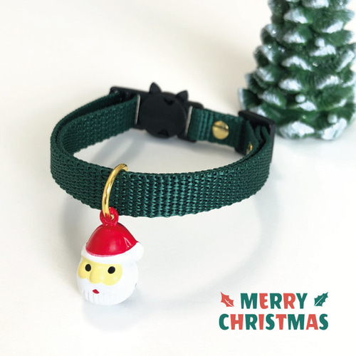 クリスマス限定♪ サンタさんの鈴付き首輪 猫ちゃん首輪 リード・首輪