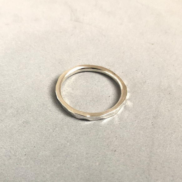 silver ring 1.5mm  /シルバー/リング/指輪/槌目/ハンドメイド/シンプル 4枚目の画像