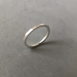 silver ring 1.5mm  /シルバー/リング/指輪/槌目/ハンドメイド/シンプル 3枚目の画像