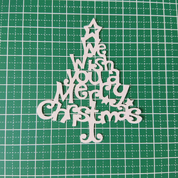 クラフトパンチ ウィー・ウィッシュ・ユー・ア・メリー・クリスマスツリー 選べる3色 12枚【073】 5枚目の画像