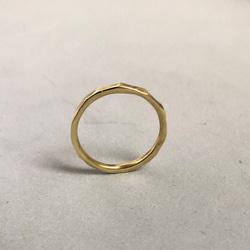 brass ring 1.5mm /真鍮/リング/指輪/槌目/ハンドメイド/シンプル 2枚目の画像