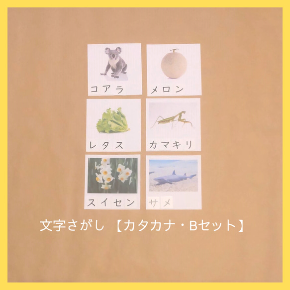 文字さがし＜カタカナ・Bセット＞★モンテッソーリ教育の言語教育 1枚目の画像