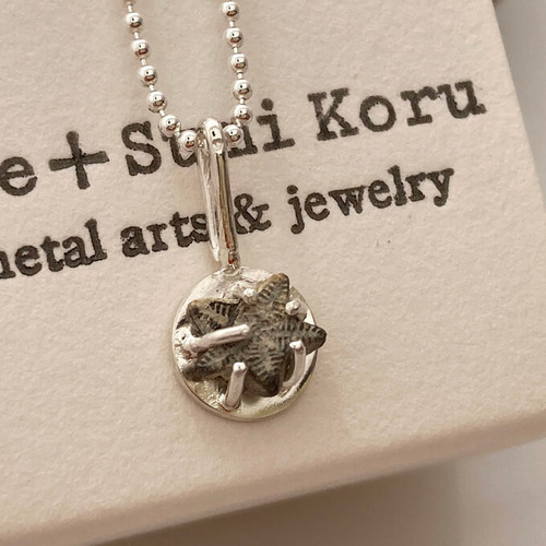 ◇ウミユリの茎化石◇シルバーペンダント◇Pentacrinites Silver