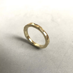 brass ring 2.5mm /真鍮/リング/指輪/槌目/ハンドメイド/シンプル 2枚目の画像