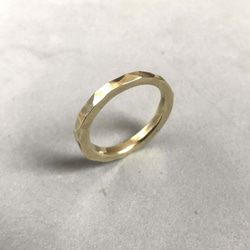 brass ring 2.5mm /真鍮/リング/指輪/槌目/ハンドメイド/シンプル 1枚目の画像