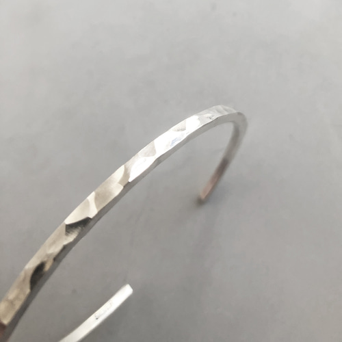 silver bangle 2.5mm /シルバー/バングル/ブレスレット/槌目