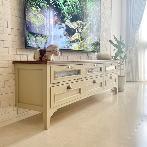 おしゃれ かわいい モダンアンティーク調 輸入住宅 テレビボードW1600