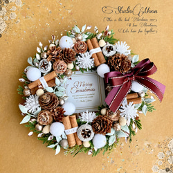 シナモンスティックとスノーボールのリース リース 工房 月 通販