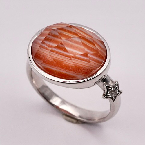 モアサナイト/gold）handwritten double finger ring – ödül