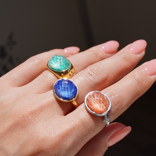 HAPPY】SILVER925 サードオニキスRing（シルバーカラー） 指輪