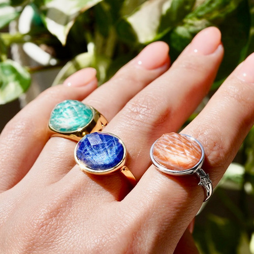 HAPPY】SILVER925 アマゾナイトRing(ゴールドカラー) 指輪 HAPPY】SILVER925 アマゾナイトRing(ゴールドカラー) 指輪