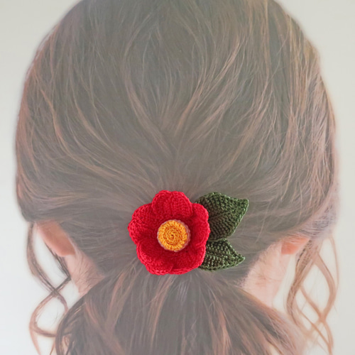 椿のヘアゴム（全5色）｜冬の静寂に咲く、凛華の気品 ヘアゴム