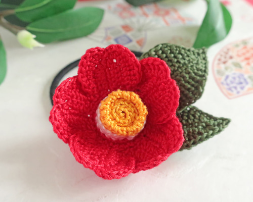 椿のヘアゴム（全5色）｜冬の静寂に咲く、凛華の気品 ヘアゴム MAKINA