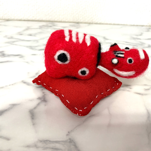 赤べこ羊毛フェルトハンドメイド 羊毛フェルト ラキ 通販 14874512