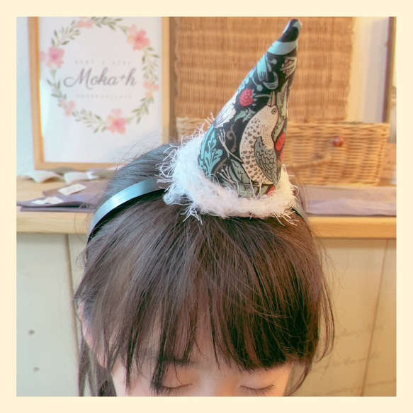 モリスdeカチューシャ　パーティーハット　クリスマス　誕生日　月齢フォト　おうちフォトカチューシャ　ヘアバンド　 5枚目の画像