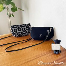 ミナペルホネン　ラウンドショルダーバッグ　ハンドメイド作品　購入品 ミナ ペルホネン ハンドメイド ショルダーバッグ ラウンドポーチ
