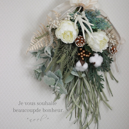 クリスマススワッグ＊ アーティフィシャルフラワー スワッグ noel 通販