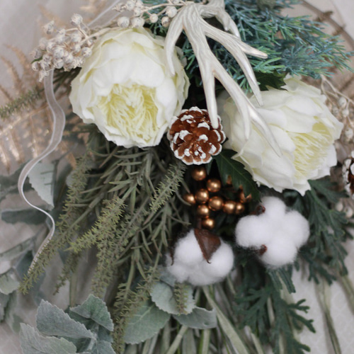 クリスマススワッグ＊ アーティフィシャルフラワー スワッグ noel 通販