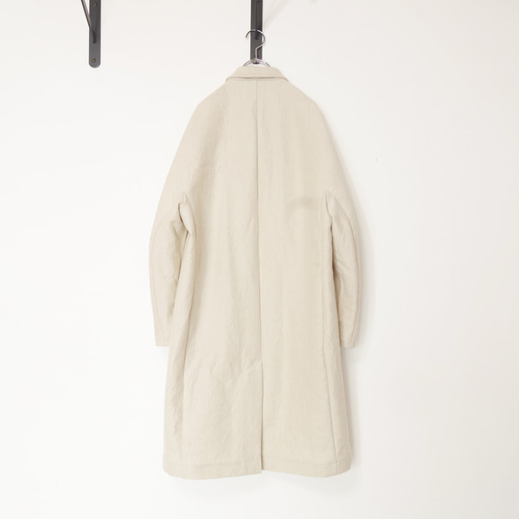 Wool / linen オーバーコート [ ecru ] 11枚目の画像